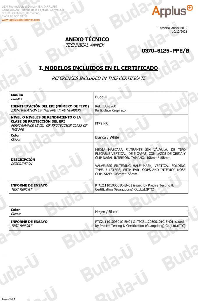 Certificado del módulo B del CE 0370 - 2 de 2