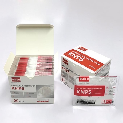 Mascarilla blanca del respirador de filtración KN95 PM2.5 anti aprobada por la FDA
