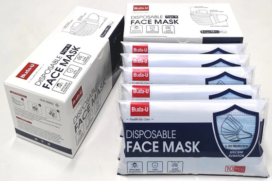 Tipo de partículas disponible médico II EN14683 de la máscara del respirador de 3 capas