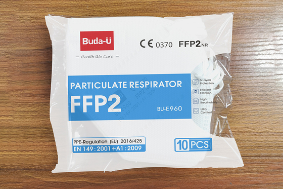 Respirador de partículas no tejido disponible de la mascarilla del CE 0370 y del FDA, respirador protector FFP2 con ganchos