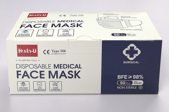 Máscara disponible de 3 capas de Buda-U, mascarilla quirúrgica operativa del hospital, tipo IIR