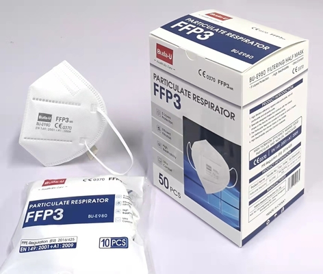 Máscara protectora de los ganchos FFP3, partículas que filtran el medio respirador de la mascarilla, eficacia de la filtración de la mascarilla FFP3 el 99%