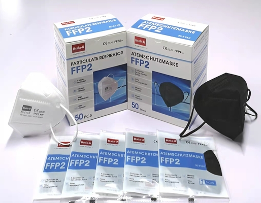 Partícula FFP2 que filtra la media máscara, máscara del respirador FFP2, certificación del CE 0370, disponible blanco negro