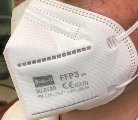 Ninguna máscara doblada FFP3 FFP3 de la válvula que filtra la media máscara en el estándar de la UE con ganchos