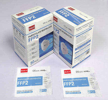 respirador de partículas disponible blanco 50pcs FFP2 para los hombres y las mujeres