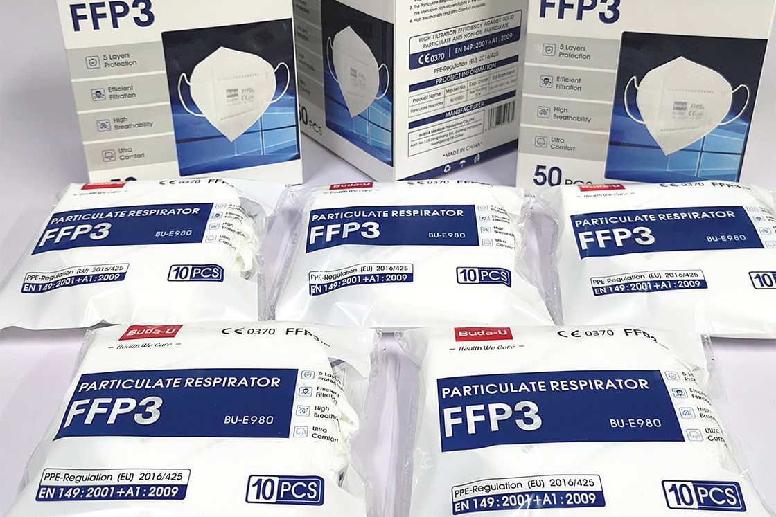 Partícula FFP3 que filtra la media máscara, FFP3 respirador de partículas respirable, diseño que embala excelente