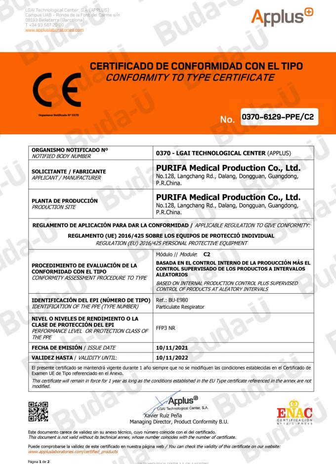 Certificado del C2 del módulo del CE 0370 – 1of 2